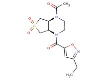 (4aR*,7aS*)-1-acetyl-4-[(3-ethyl-5-isoxazolyl)carbonyl]octahydrothieno[3,4-b]pyrazine 6,6-dioxide