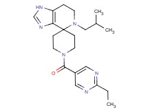 1'-[(2-ethylpyrimidin-5-yl)carbonyl]-5-isobutyl-1,5,6,7-tetrahydrospiro[imidazo[4,5-c]pyridine-4,4'-piperidine]