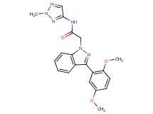 2-[3-(2,5-dimethoxyphenyl)-1H-indazol-1-yl]-N-(2-methyl-2H-1,2,3-triazol-4-yl)acetamide