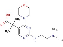 2-(2-{[2-(dimethylamino)ethyl]amino}-4-morpholin-4-ylpyrimidin-5-yl)-2-methylpropanoic acid