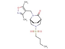(1S*,5R*)-3-(butylsulfonyl)-6-[(3,5-dimethylisoxazol-4-yl)methyl]-3,6-diazabicyclo[3.2.2]nonan-7-one