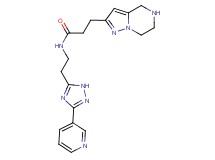 N-{2-[3-(3-pyridinyl)-1H-1,2,4-triazol-5-yl]ethyl}-3-(4,5,6,7-tetrahydropyrazolo[1,5-a]pyrazin-2-yl)propanamide hydrochloride