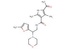 5-acetyl-2,4-dimethyl-N-[2-(5-methyl-2-furyl)-2-morpholin-4-ylethyl]-1H-pyrrole-3-carboxamide
