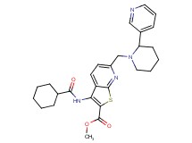 methyl 3-[(cyclohexylcarbonyl)amino]-6-{[2-(3-pyridinyl)-1-piperidinyl]methyl}thieno[2,3-b]pyridine-2-carboxylate