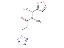 N-(1-isoxazol-3-ylethyl)-N-methyl-3-(1H-1,2,4-triazol-1-yl)propanamide