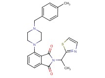 4-[4-(4-methylbenzyl)-1-piperazinyl]-2-[1-(1,3-thiazol-2-yl)ethyl]-1H-isoindole-1,3(2H)-dione