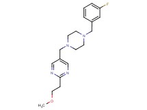 5-{[4-(3-fluorobenzyl)-1-piperazinyl]methyl}-2-(2-methoxyethyl)pyrimidine