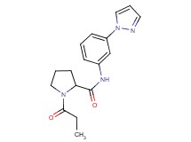 1-propionyl-N-[3-(1H-pyrazol-1-yl)phenyl]prolinamide