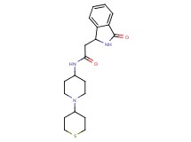 2-(3-oxo-2,3-dihydro-1H-isoindol-1-yl)-N-[1-(tetrahydro-2H-thiopyran-4-yl)piperidin-4-yl]acetamide
