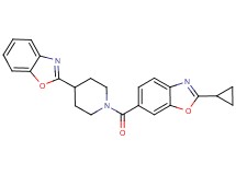 6-{[4-(1,3-benzoxazol-2-yl)-1-piperidinyl]carbonyl}-2-cyclopropyl-1,3-benzoxazole