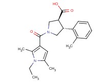 (3S*,4R*)-1-[(1-ethyl-2,5-dimethyl-1H-pyrrol-3-yl)carbonyl]-4-(2-methylphenyl)pyrrolidine-3-carboxylic acid