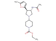 ethyl 4-[(3S*,4R*)-3-(acetylamino)-4-(5-methyl-2-furyl)pyrrolidin-1-yl]piperidine-1-carboxylate