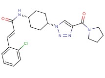 (2E)-3-(2-chlorophenyl)-N-{cis-4-[4-(1-pyrrolidinylcarbonyl)-1H-1,2,3-triazol-1-yl]cyclohexyl}acrylamide