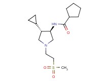 N-{rel-(3R,4S)-4-cyclopropyl-1-[2-(methylsulfonyl)ethyl]-3-pyrrolidinyl}cyclopentanecarboxamide hydrochloride