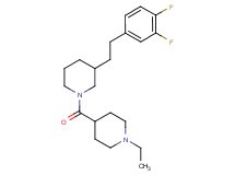 3-[2-(3,4-difluorophenyl)ethyl]-1-[(1-ethyl-4-piperidinyl)carbonyl]piperidine