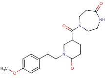 1-({1-[2-(4-methoxyphenyl)ethyl]-6-oxo-3-piperidinyl}carbonyl)-1,4-diazepan-5-one