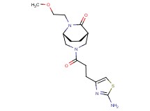 (1S*,5R*)-3-[3-(2-amino-1,3-thiazol-4-yl)propanoyl]-6-(2-methoxyethyl)-3,6-diazabicyclo[3.2.2]nonan-7-one