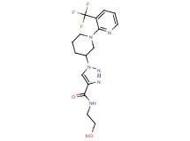 N-(2-hydroxyethyl)-1-{1-[3-(trifluoromethyl)pyridin-2-yl]piperidin-3-yl}-1H-1,2,3-triazole-4-carboxamide
