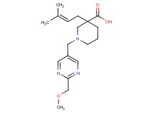 1-{[2-(methoxymethyl)pyrimidin-5-yl]methyl}-3-(3-methylbut-2-en-1-yl)piperidine-3-carboxylic acid