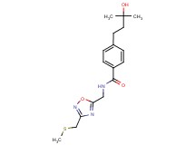 4-(3-hydroxy-3-methylbutyl)-N-({3-[(methylthio)methyl]-1,2,4-oxadiazol-5-yl}methyl)benzamide