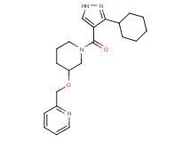 2-[({1-[(3-cyclohexyl-1H-pyrazol-4-yl)carbonyl]-3-piperidinyl}oxy)methyl]pyridine