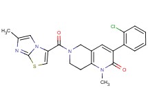 3-(2-chlorophenyl)-1-methyl-6-[(6-methylimidazo[2,1-b][1,3]thiazol-3-yl)carbonyl]-5,6,7,8-tetrahydro-1,6-naphthyridin-2(1H)-one