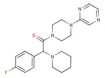 2-{4-[(4-fluorophenyl)(piperidin-1-yl)acetyl]piperazin-1-yl}pyrazine