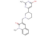 3-{[3-(6-hydroxy-2-methyl-4-pyrimidinyl)-1-piperidinyl]methyl}-1-methyl-2(1H)-quinolinone