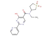 N-(1,1-dioxidotetrahydro-3-thienyl)-N-ethyl-4-hydroxy-2-pyridin-2-ylpyrimidine-5-carboxamide