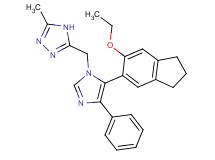 3-{[5-(6-ethoxy-2,3-dihydro-1H-inden-5-yl)-4-phenyl-1H-imidazol-1-yl]methyl}-5-methyl-4H-1,2,4-triazole