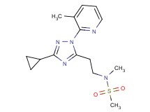 N-{2-[3-cyclopropyl-1-(3-methylpyridin-2-yl)-1H-1,2,4-triazol-5-yl]ethyl}-N-methylmethanesulfonamide