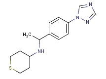 N-{1-[4-(1H-1,2,4-triazol-1-yl)phenyl]ethyl}tetrahydro-2H-thiopyran-4-amine