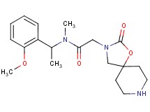 N-[1-(2-methoxyphenyl)ethyl]-N-methyl-2-(2-oxo-1-oxa-3,8-diazaspiro[4.5]dec-3-yl)acetamide hydrochloride
