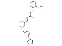 N-({1-[(5-cyclopentyl-2-thienyl)methyl]-3-piperidinyl}methyl)-2-(2-methoxyphenoxy)acetamide