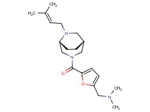 N,N-dimethyl-1-(5-{[(1R*,5R*)-6-(3-methyl-2-buten-1-yl)-3,6-diazabicyclo[3.2.2]non-3-yl]carbonyl}-2-furyl)methanamine