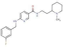 6-[(3-fluorobenzyl)amino]-N-[2-(1-methyl-2-piperidinyl)ethyl]nicotinamide