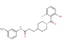 3-[1-(2-fluoro-6-hydroxybenzoyl)piperidin-4-yl]-N-(3-methylphenyl)propanamide