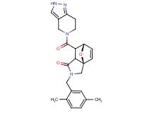 (3aR*,6S*)-2-(2,5-dimethylbenzyl)-7-(2,4,6,7-tetrahydro-5H-pyrazolo[4,3-c]pyridin-5-ylcarbonyl)-2,3,7,7a-tetrahydro-3a,6-epoxyisoindol-1(6H)-one