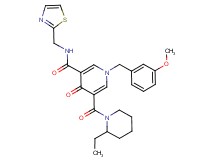 5-[(2-ethyl-1-piperidinyl)carbonyl]-1-(3-methoxybenzyl)-4-oxo-N-(1,3-thiazol-2-ylmethyl)-1,4-dihydro-3-pyridinecarboxamide