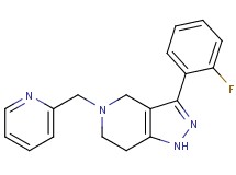 3-(2-fluorophenyl)-5-(2-pyridinylmethyl)-4,5,6,7-tetrahydro-1H-pyrazolo[4,3-c]pyridine