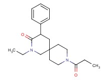 2-ethyl-4-phenyl-9-propionyl-2,9-diazaspiro[5.5]undecan-3-one