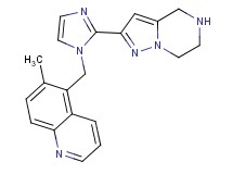 6-methyl-5-{[2-(4,5,6,7-tetrahydropyrazolo[1,5-a]pyrazin-2-yl)-1H-imidazol-1-yl]methyl}quinoline dihydrochloride