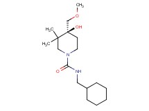 (4S)-N-(cyclohexylmethyl)-4-hydroxy-4-(methoxymethyl)-3,3-dimethyl-1-piperidinecarboxamide