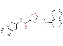 N-(2,3-dihydro-1H-inden-2-yl)-2-[(8-quinolinyloxy)methyl]-1,3-oxazole-4-carboxamide
