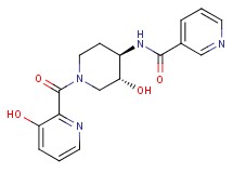 N-{(3R*,4R*)-3-hydroxy-1-[(3-hydroxypyridin-2-yl)carbonyl]piperidin-4-yl}nicotinamide