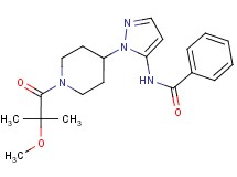 N-{1-[1-(2-methoxy-2-methylpropanoyl)piperidin-4-yl]-1H-pyrazol-5-yl}benzamide