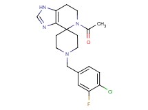 5-acetyl-1'-(4-chloro-3-fluorobenzyl)-1,5,6,7-tetrahydrospiro[imidazo[4,5-c]pyridine-4,4'-piperidine]