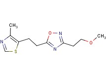 3-(2-methoxyethyl)-5-[2-(4-methyl-1,3-thiazol-5-yl)ethyl]-1,2,4-oxadiazole