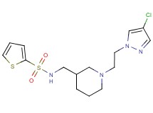 N-({1-[2-(4-chloro-1H-pyrazol-1-yl)ethyl]piperidin-3-yl}methyl)thiophene-2-sulfonamide