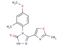 4-(4-methoxy-2-methylphenyl)-5-(2-methyl-1,3-oxazol-4-yl)-2,4-dihydro-3H-1,2,4-triazol-3-one